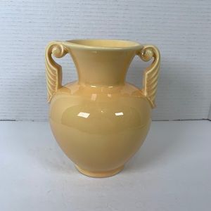 Stangl 1937-39 Vintage Art Deco Pottery Yellow Handled Flower Vase (VC127)